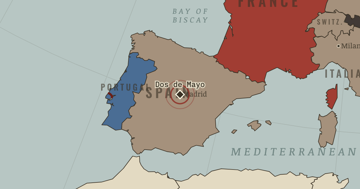Map: The Dos de Mayo