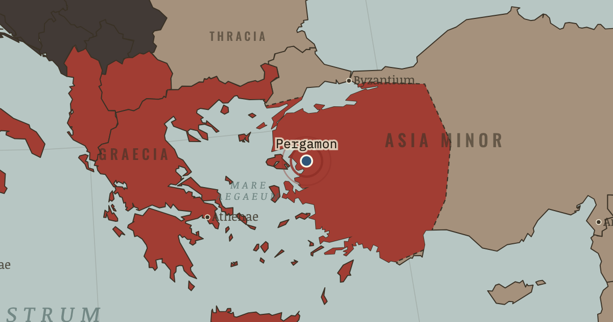 Map showing The Pergamon bequest — The Rise and Fall of Rome, 264 BC – AD 476