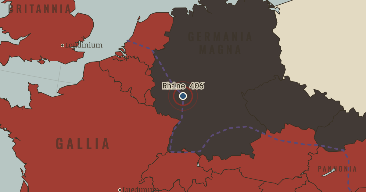 Map: The Rhine crossing