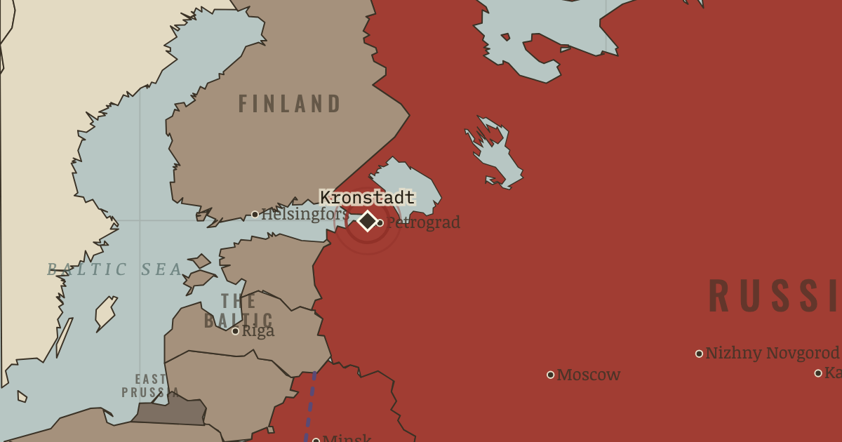 Map showing Kronstadt — The Russian Revolution, 1905–1924