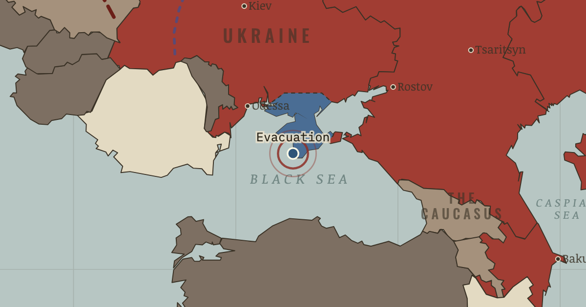 Map: The evacuation
