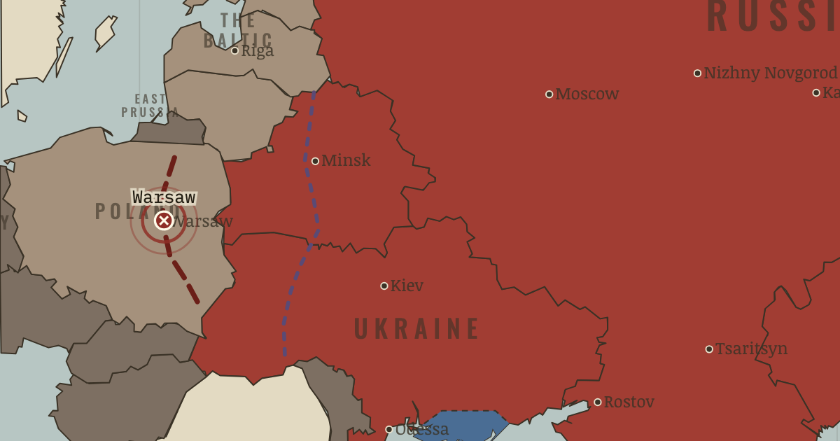 Map: The Miracle on the Vistula