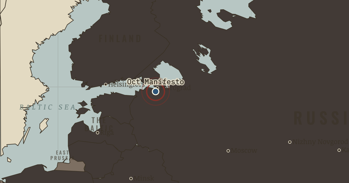 Map: The October Manifesto