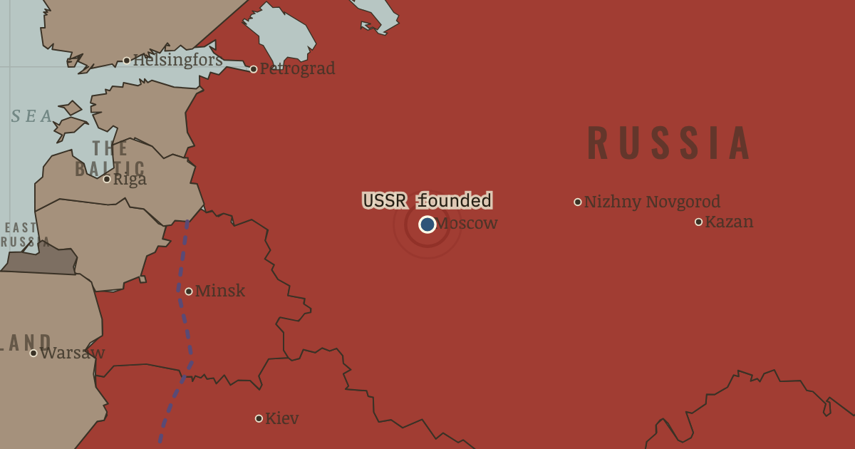 Map: The USSR is founded