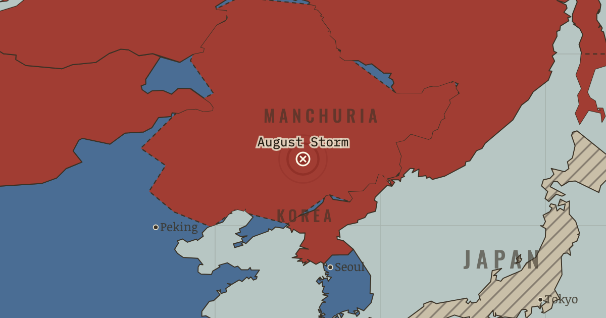 Map showing August Storm — The War Room — WW2, 1936–1945