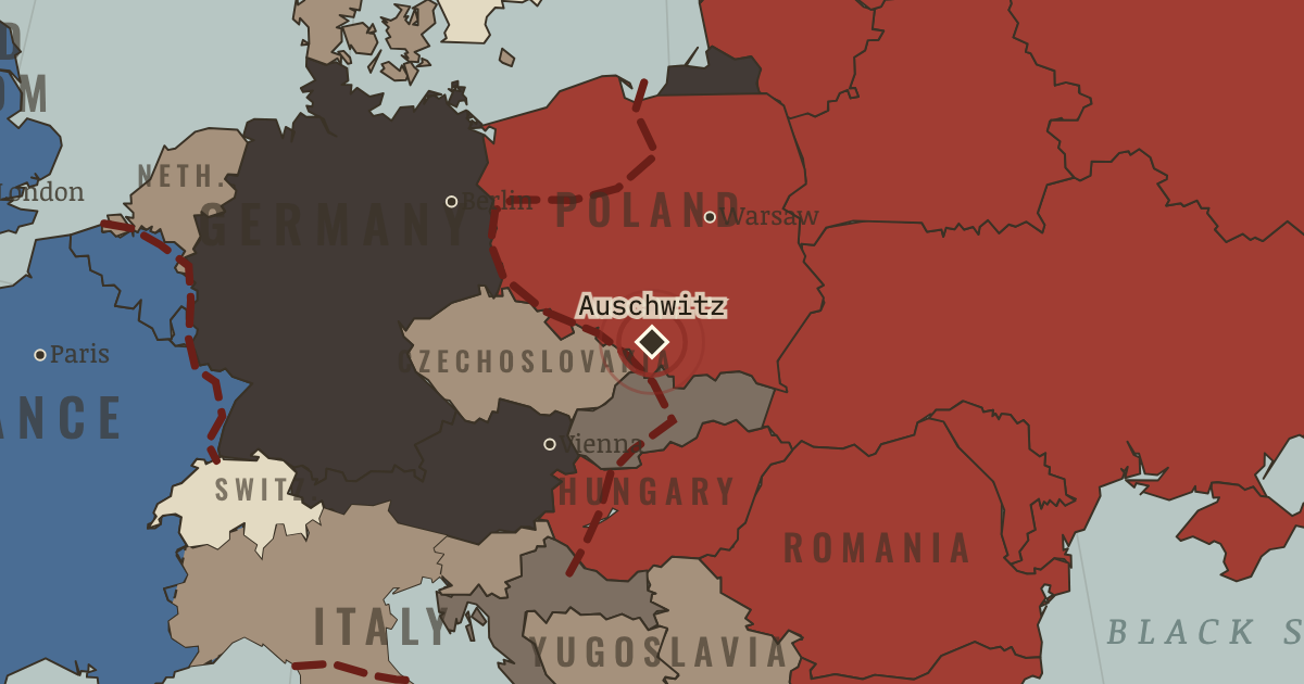 Map showing Auschwitz-Birkenau — The War Room — WW2, 1936–1945