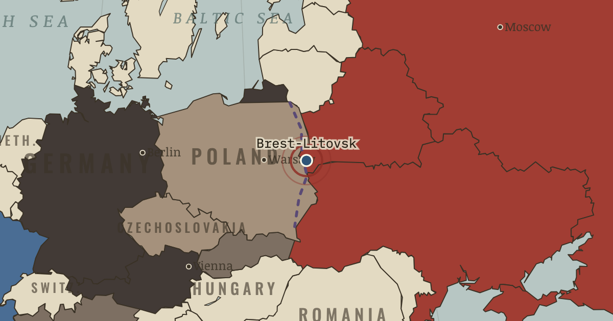 Map showing Brest-Litovsk parade — The War Room — WW2, 1936–1945