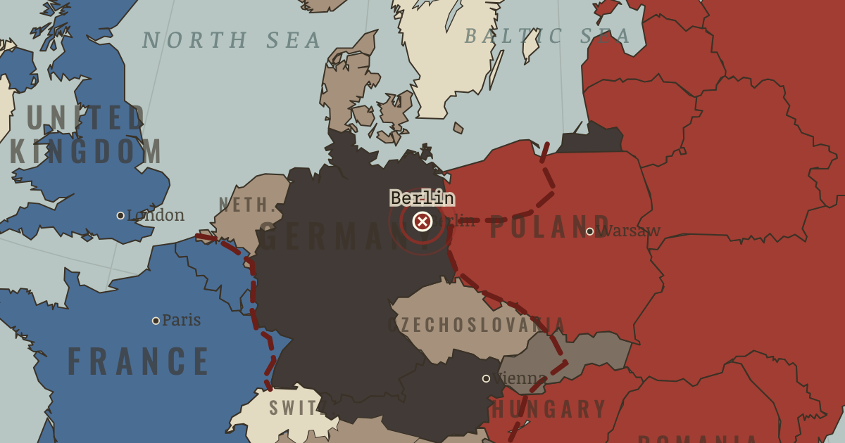 Map showing Fall of Berlin — The War Room — WW2, 1936–1945