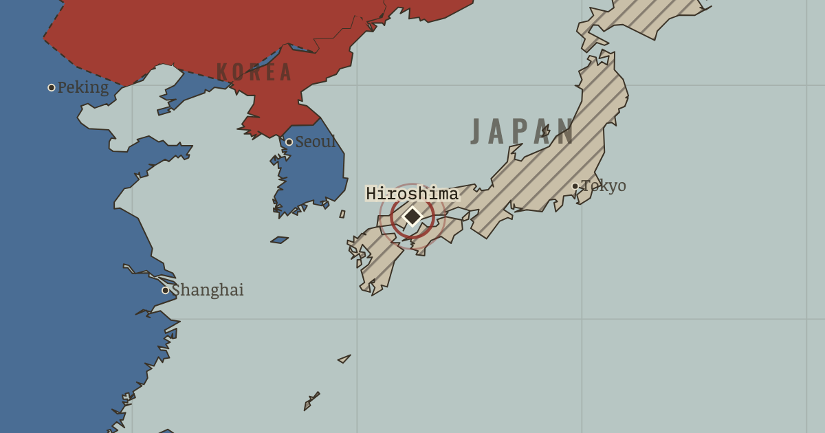 Map showing Hiroshima — The War Room — WW2, 1936–1945