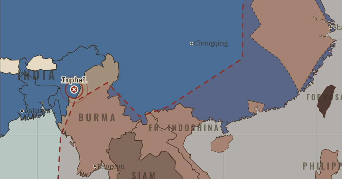 Map showing Imphal & Kohima — The War Room — WW2, 1936–1945