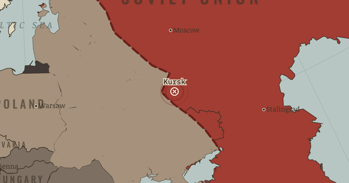 Map showing Kursk — The War Room — WW2, 1936–1945