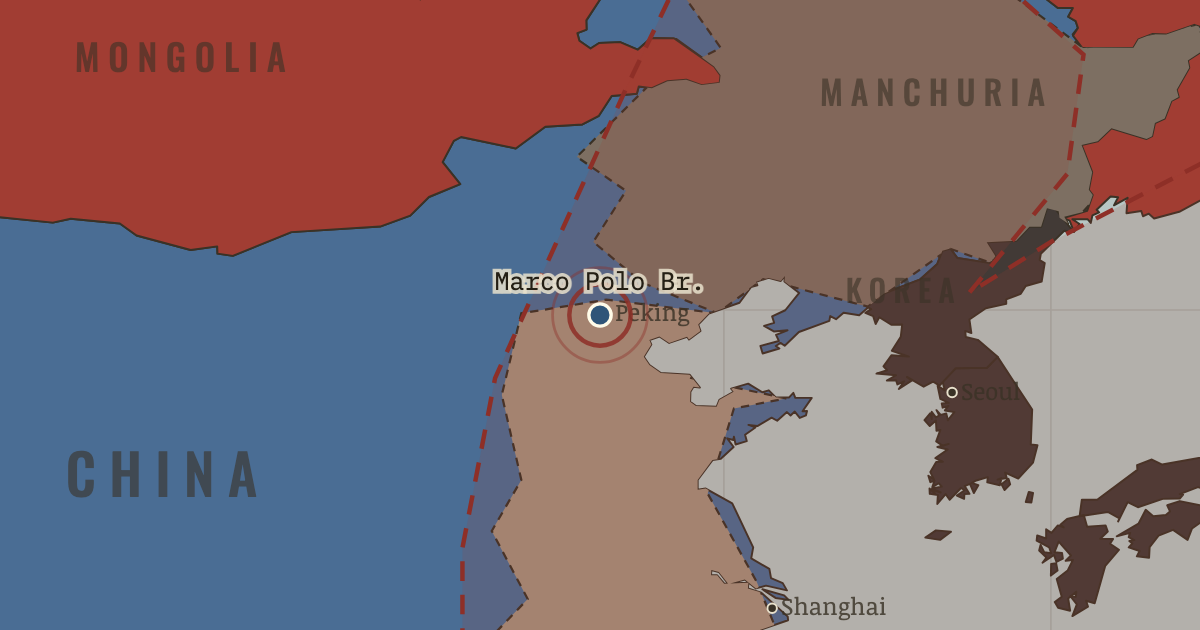Map showing Marco Polo Bridge — The War Room — WW2, 1936–1945