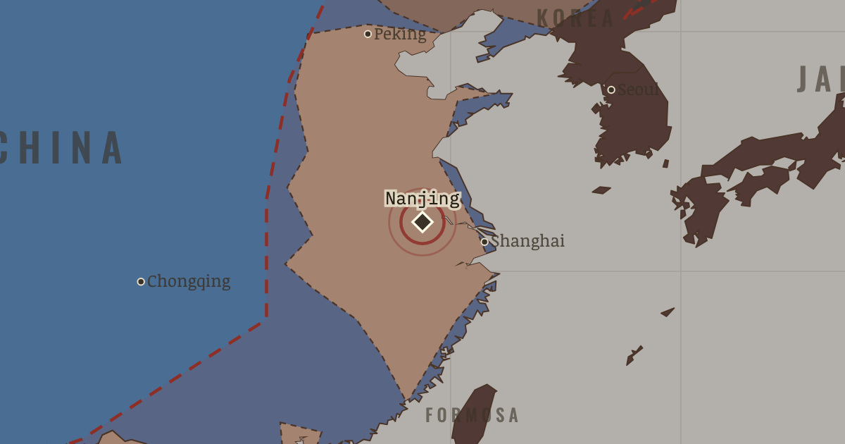 Map showing Nanjing — The War Room — WW2, 1936–1945