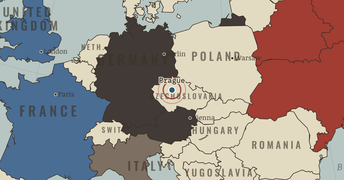 Map: Occupation of Prague
