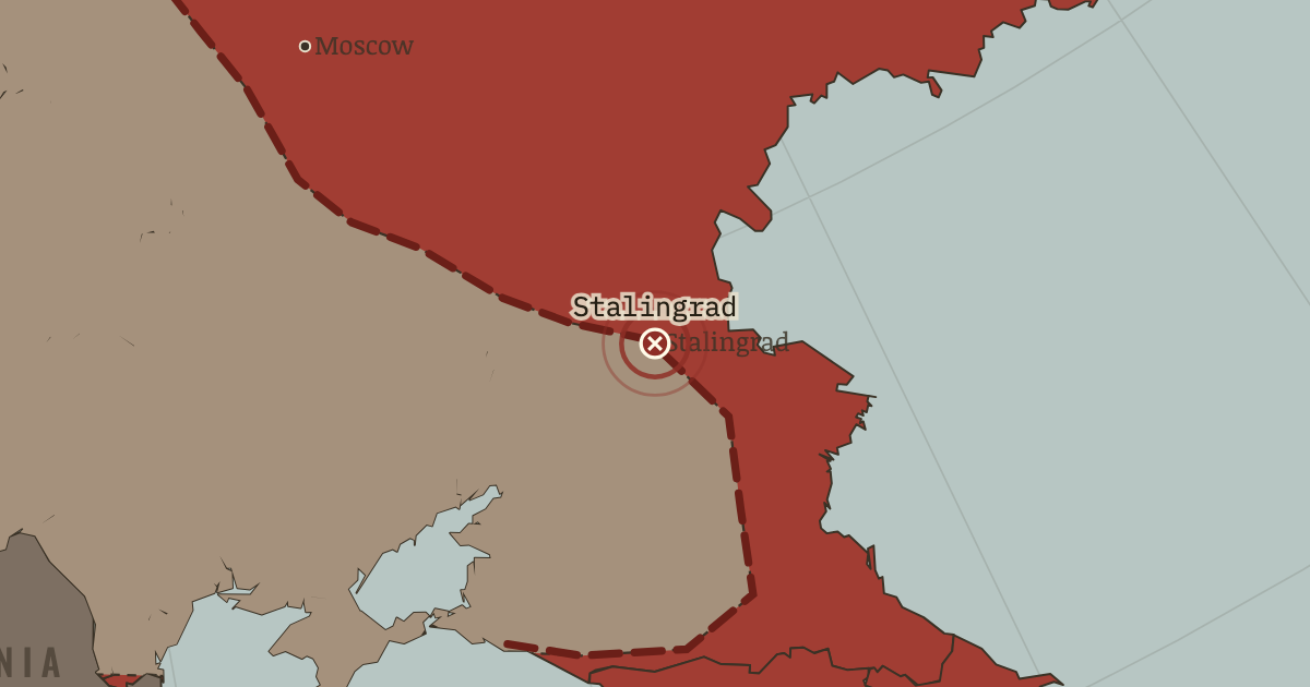 Map showing Stalingrad — The War Room — WW2, 1936–1945