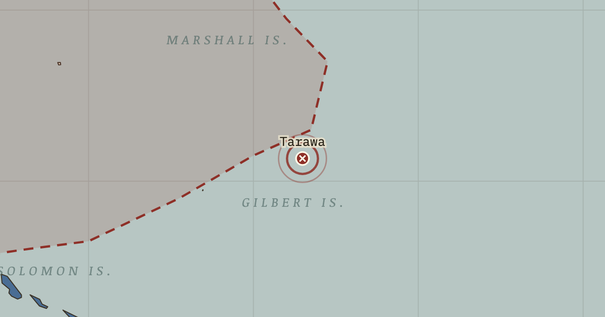 Map showing Tarawa — The War Room — WW2, 1936–1945